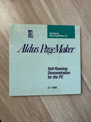 Aldus PageMaker Self-Running Demonstration For The PC 3.0 Floppy Disk 5.1/4''