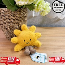 Jellycat Amuseables Sun Plush Keychain Cute Sunflower Bag Charm Doll NWT