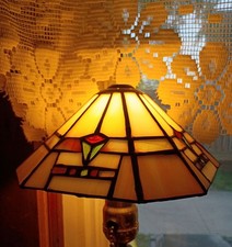 VTG Dale Tiffany Inc Lampshade 7" Geometric Design - Mission Collection Signed