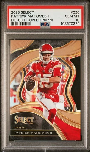2023 PANINI SELECT DIE-CUT COPPER PRIZM #226 PATRICK MAHOMES II 204/299 PSA 10
