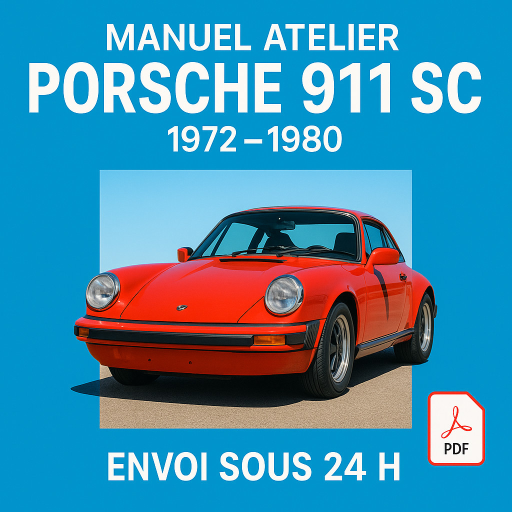 Manuel de réparation Porsche 911 SC 1972-1980 format numérique pour restaurer sa voiture