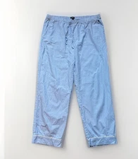 Women’s GapBody Blue White Poplin 100% Cotton Pajama Pants M
