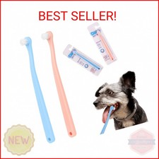 2 Pack Dog and Cat Toothbrush Kit - Mini Head Soft Brush for Deep Clean - Suitab