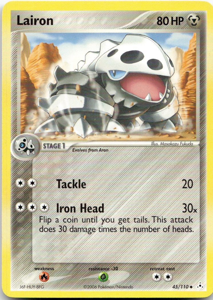 Lairon Pokemon Card EX Holon Phantoms 45/110 Uncommon English LP