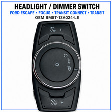Ford Escape Focus Transit Connect Headlight Switch No Fog BM5T-13A024-LE
