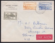 NEW HEBRIDES FRENCH 1960 airmail cover Port vila to USA....................D6838