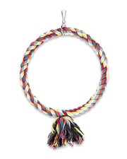 Spoiled Pet  Large Circle Cotton Bird Rope Swing Perch - Made with All...