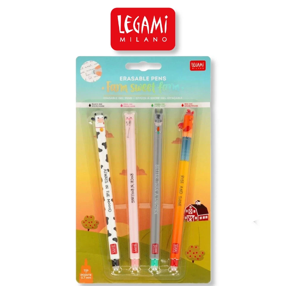 Legami Farm sweet Farm Set 4 Kuh Schwein Esel Hahn - Bild 2 von 2