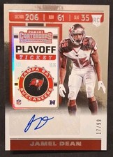 2019 Panini Contenders Rookie Playoff Ticket 27/99 Jamel Dean #218 Auto 08dy
