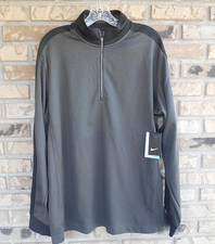 Nike MENS Dri-Fit 1/4 Zip PULL OVER. SIZE LARGE. Gray 578673-032 NEW WITH TAGS 