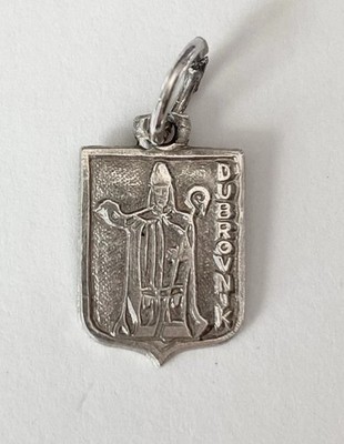Vintage 925 Silver Charm Pendant Catholic Easter Gift Depiction Of A Bishop