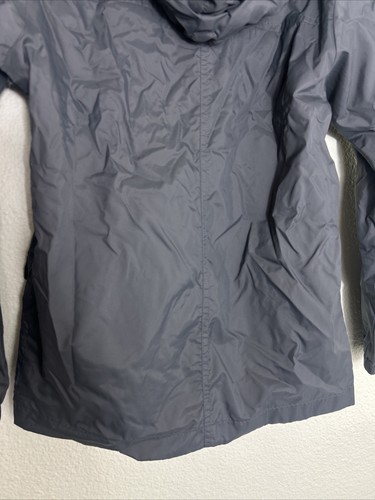 Columbia Rain-Zilla Jacket Youth Medium 10/12 Lined Waterproof Hooded Gray Green - Picture 15 of 15