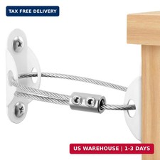 Heavy Duty 4 Pack Anti Tip Furniture Anchors for Baby Proofing, Suitable for Dry