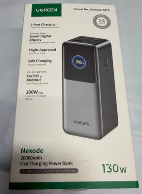 UGREEN Nexode 130W 20000mAh Fast Charging Power Bank w/ Smart Display {OPEN BOX}