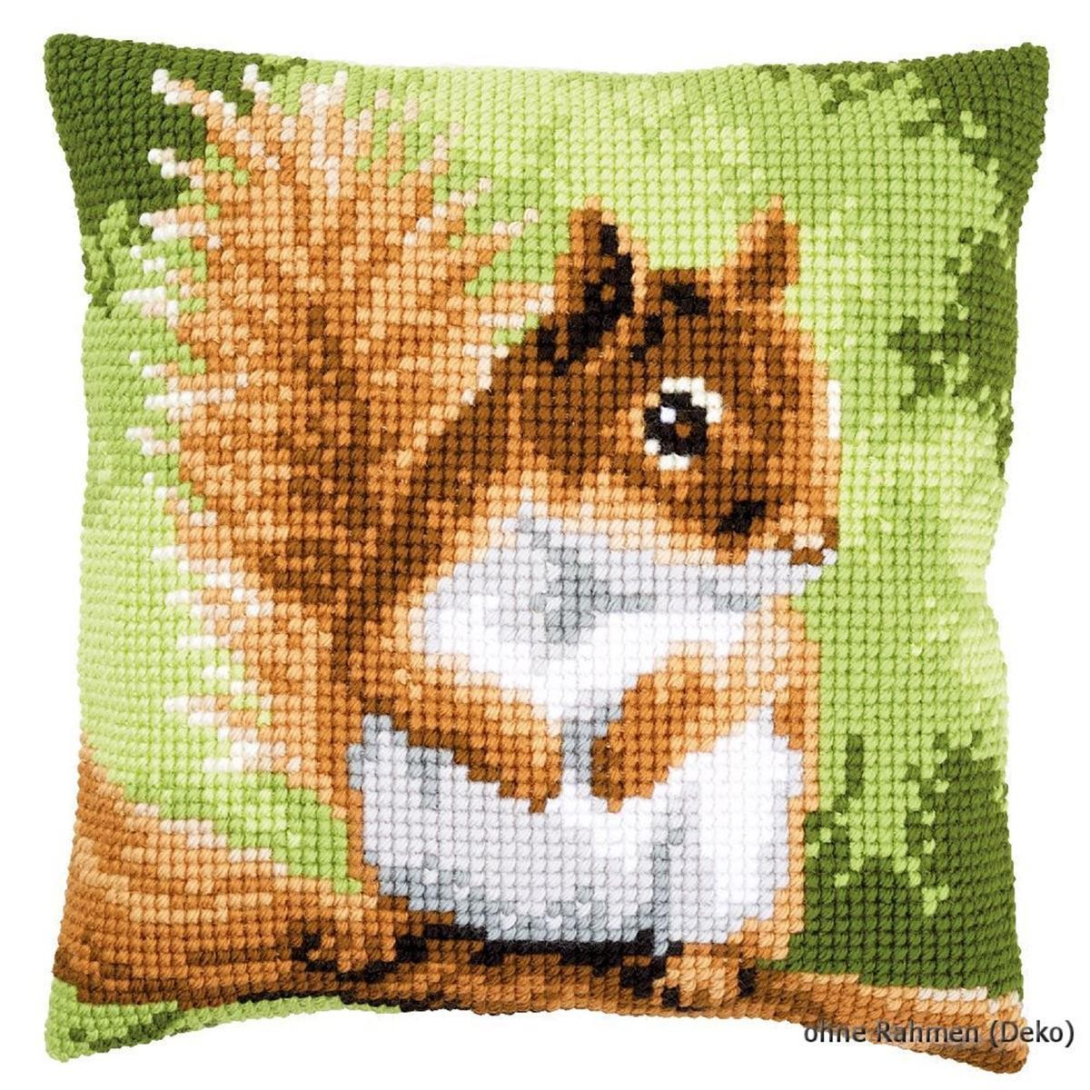 Vervaco stamped cross stitch kit cushion Squirrel, DIY - Image 2