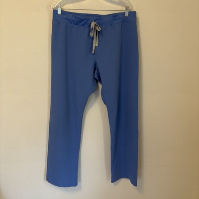 Figs Women's Livingston Scrub Pants Large Ceil Blue