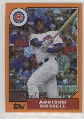 2017 Topps Silver Pack 1987 Design Chrome Orange 54/75 Addison Russell 5l6