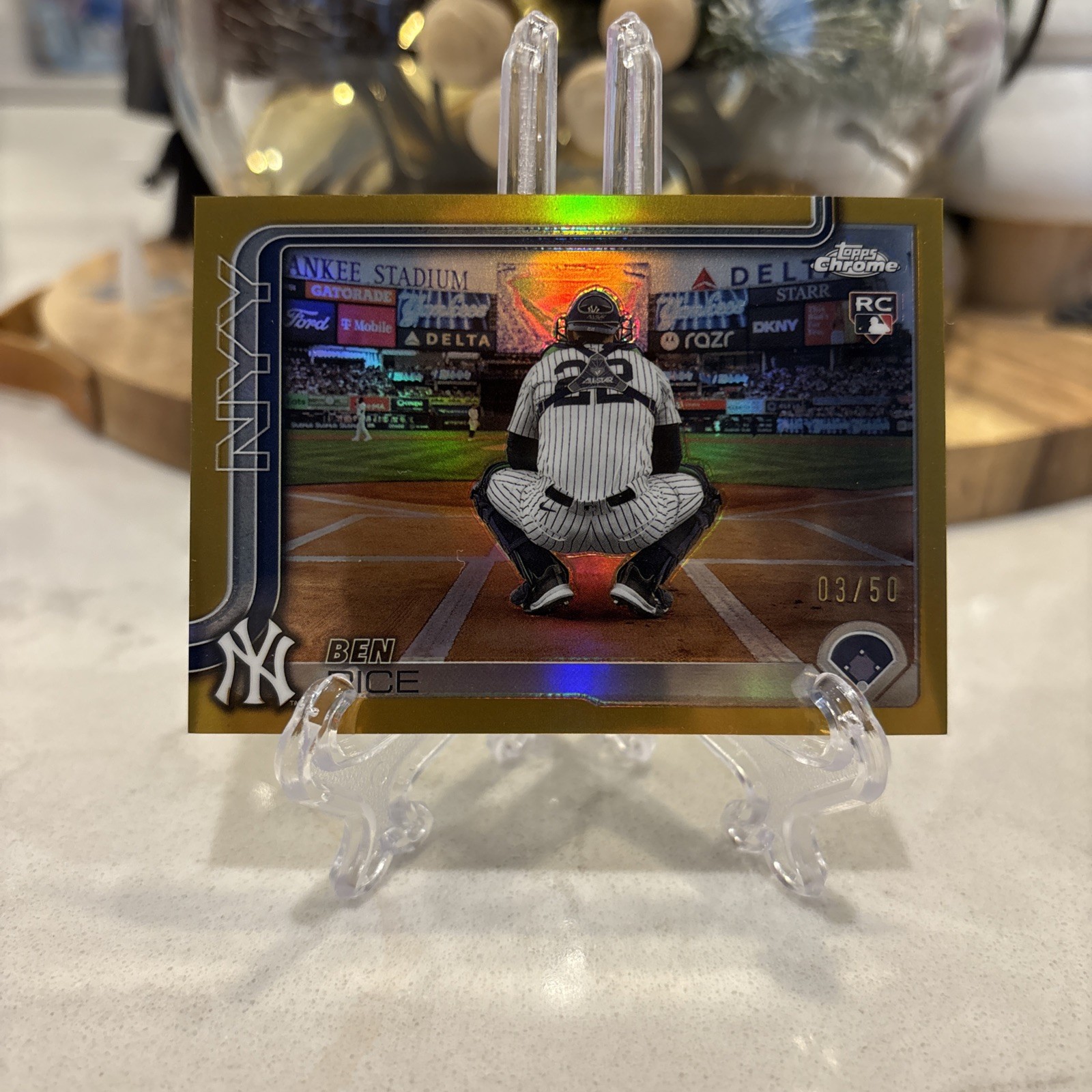 2025 Topps Chrome Update - Ben Rice #138 SPECIAL IMAGE VARIATION Gold /50 (RC)