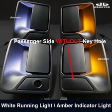 1999-2016 F250 F350 Front Rear Door Handle Black With Whiteamber Led