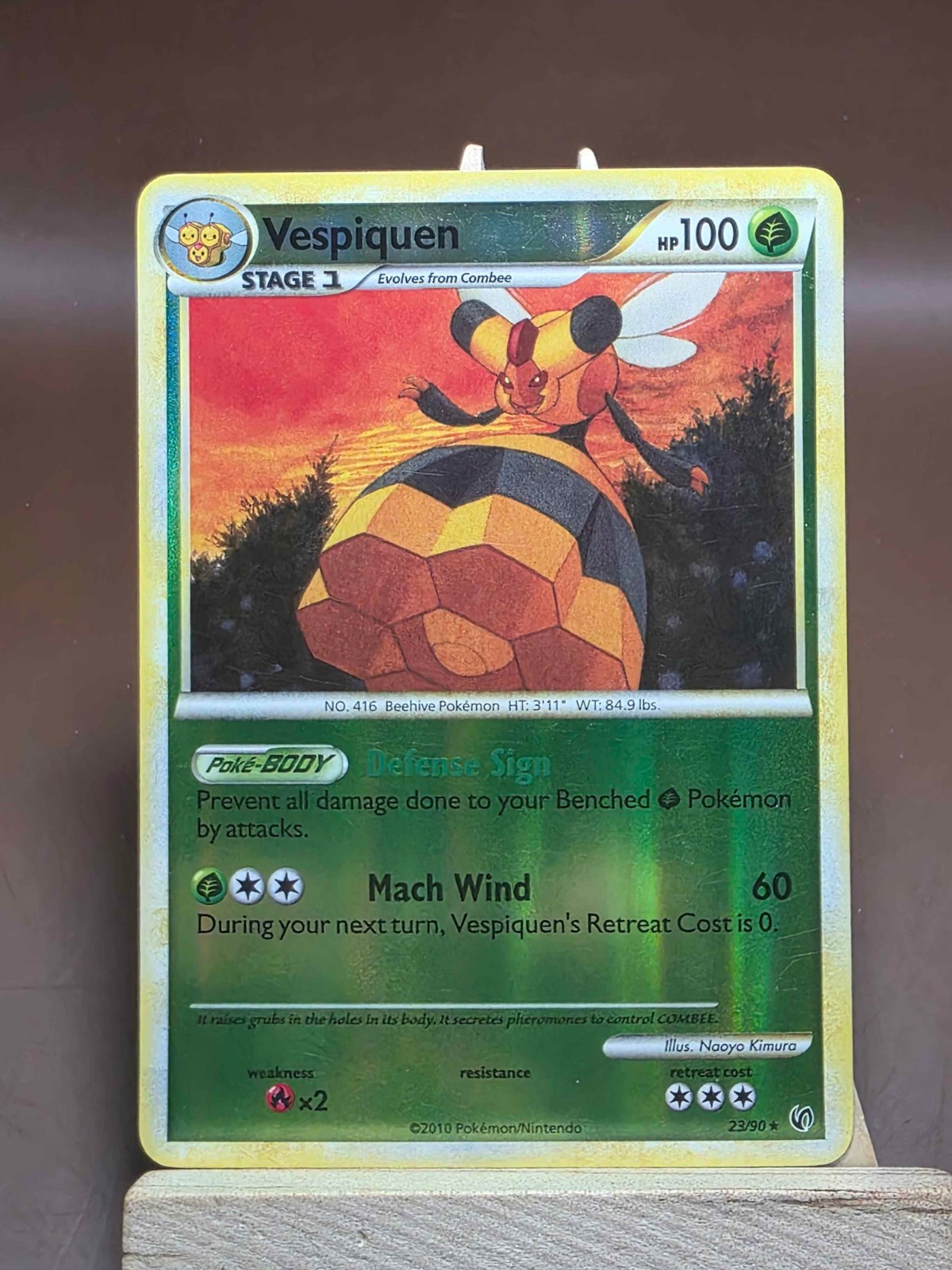 Pokemon HP Vespiquen Rare Undaunted 23/90 Reverse Holo