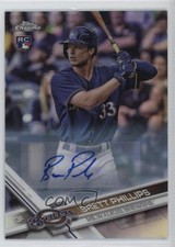 2017 Topps Chrome Update Target Exclusive Refractor Brett Phillips Auto 1b1x