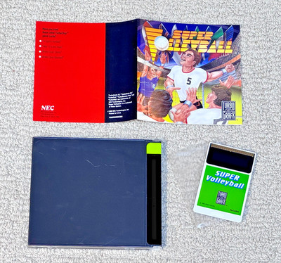 Super Volleyball (NEC Turbografx 16) Complete Game - Manual & Sleeve - HuCard