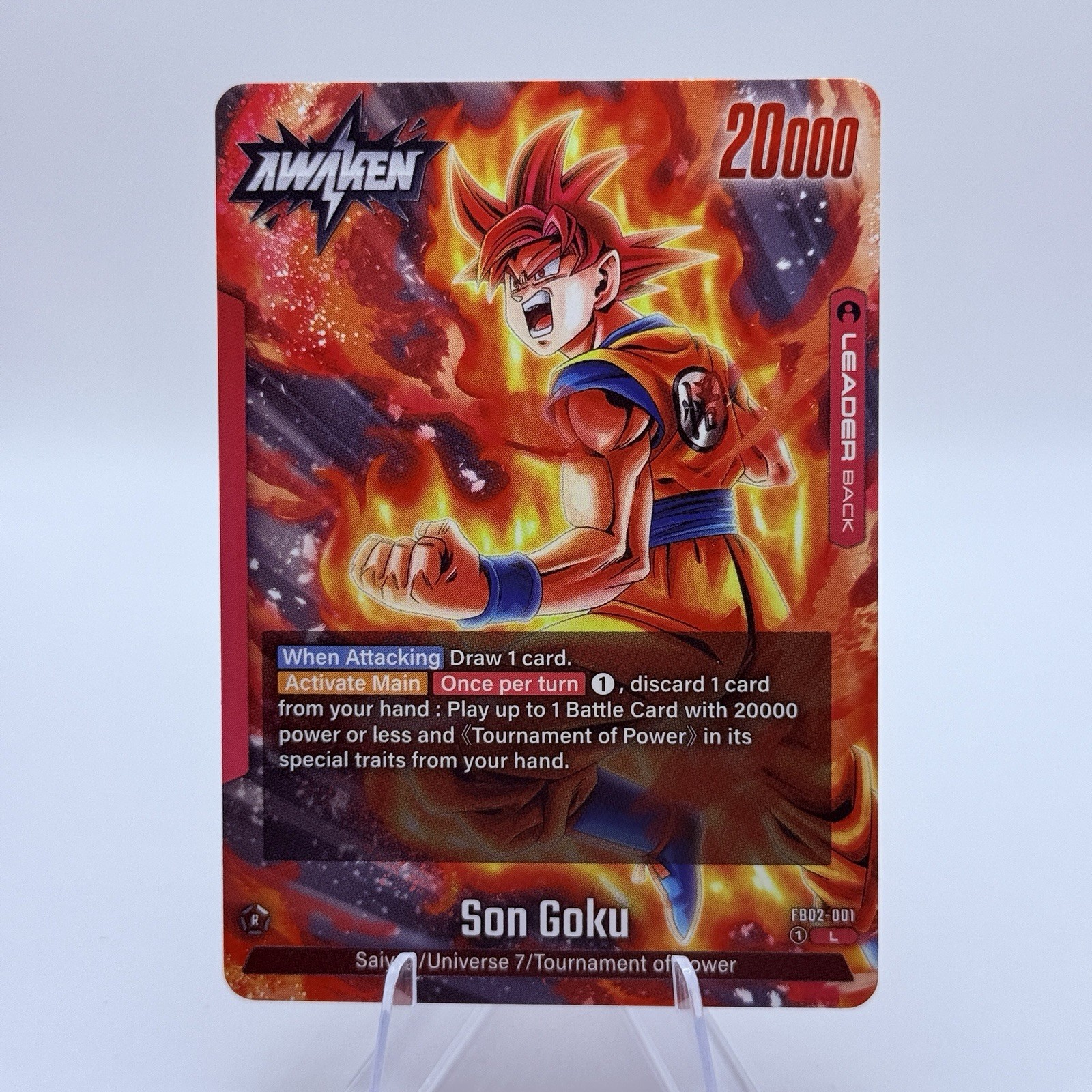 Son Goku FB02-001 Dragon Ball Japanese Fusion World Blazing Aura trading card — raw and PSA graded price guide