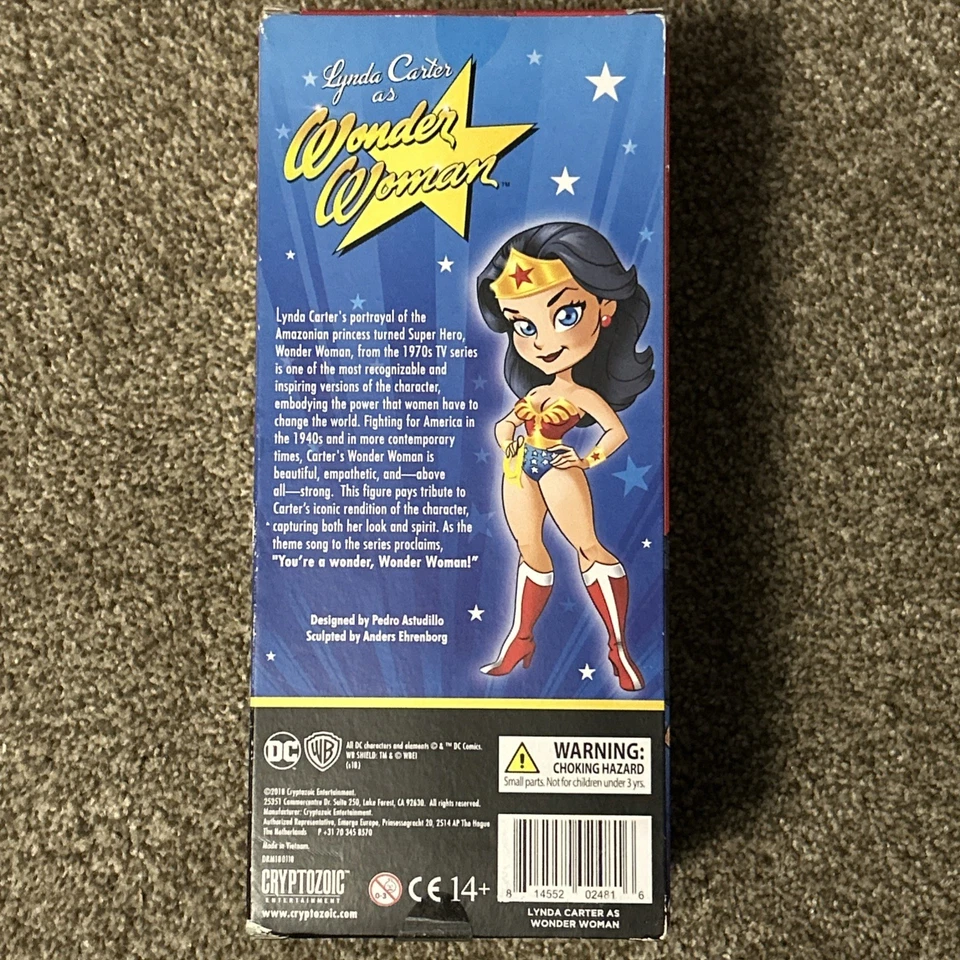 Figura de vinilo 2018 Cryptozoic Lynda Carter Sculpt Wonder Woman nueva caja abierta Foto 2 de 4