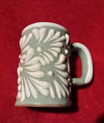 Unbranded Shot Glass Ceramic 2oz 3d White paint Design