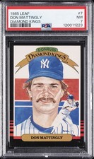 1985 LEAF DIAMOND KINGS #7 DON MATTINGLY PSA 7