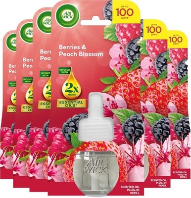 Airwick Elektrische Stecknachfüllpackungen - Beeren & Pfirsichblüte - 19ml - 6er Pack