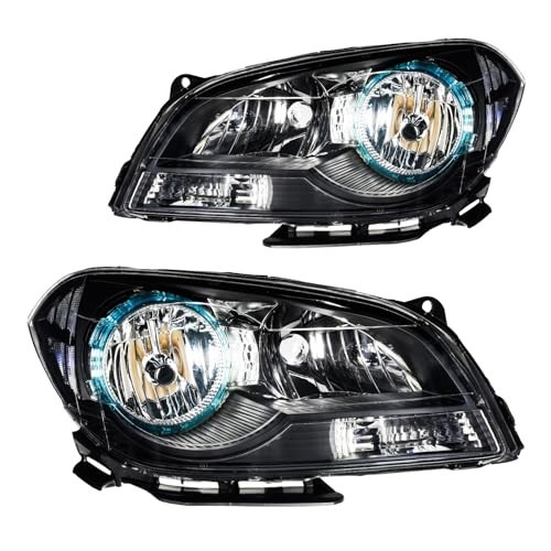 Headlight Assembly, Clear Headlights Fit for Malibu 2008-2012, Black Housing - Picture 2 of 7