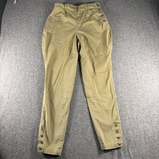 Vintage Ralph Lauren Breeches Womens 8 Green Pleated Horse Riding Tapered Leg