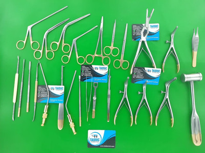Septoplasty Surgical Instruments Set of 25pcs With Steel Box Plastic Surgery ENT