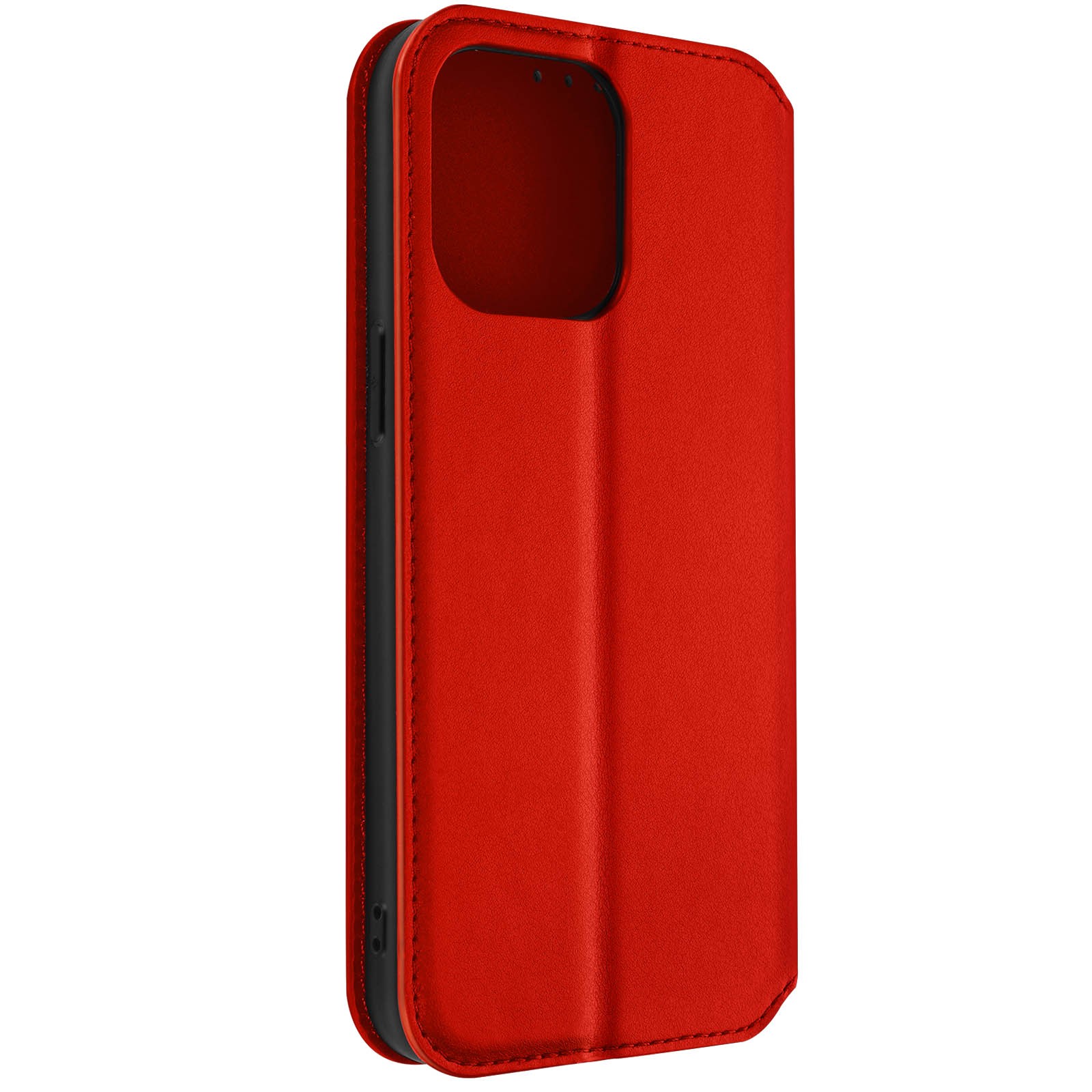 Coque Folio iPhone 14 Pro Max Rouge en Revêtement Soft Touch Durable - 2