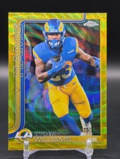 2025 Topps Chrome NFL Kyren Williams #168 Yellow Wave Refractor /275 Color Match
