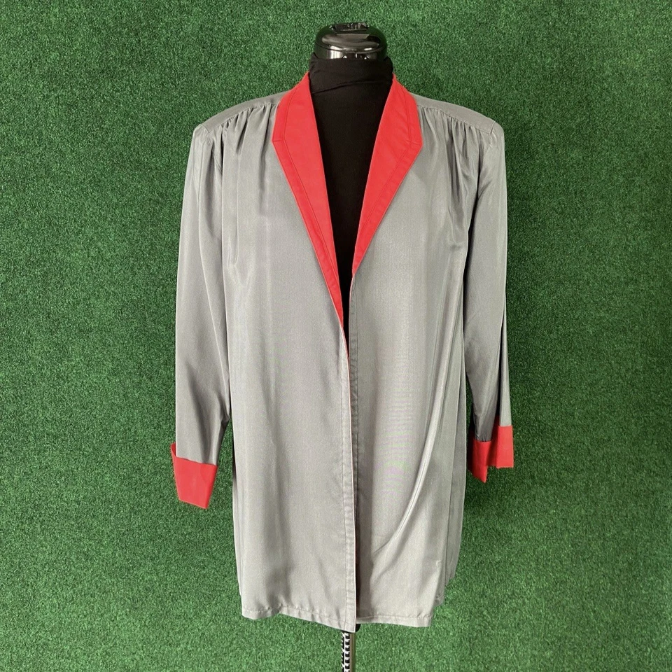 Vintage Betty Barclay 3 Piece Silk Suit Blouse Pants Blazer Modernist Minimalist - Image 4 of 4