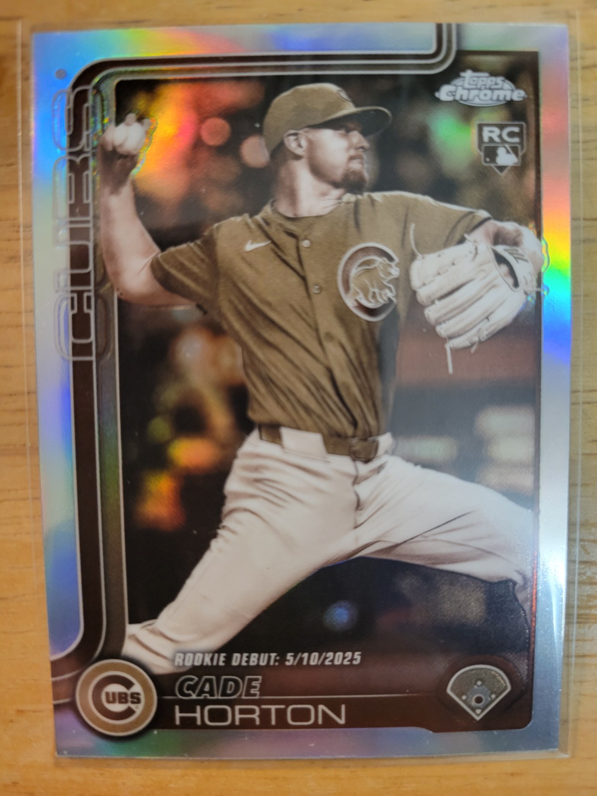 2025 Topps Chrome Update Cade Horton RC Sepia Refractor #USC63 Chicago Cubs.  B