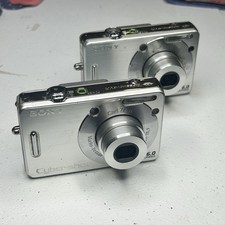 Sony Cyber-Shot DSC-W50 lot of 2 6.0MP Digital Camera Needs Repair READ