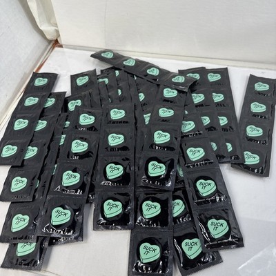 100 CT CreepyCo Condoms Halloween Themed Pack Of 100 Suck It  Heart  Exp 11/2026