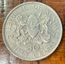 1978 Kenya 50 Cents coin - Excellent Condition