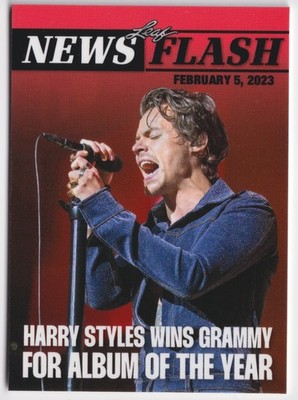 2023 Leaf Harry Styles News Flash Wins Grammy Album Year #NF-HS1 #1/142 PR: 142