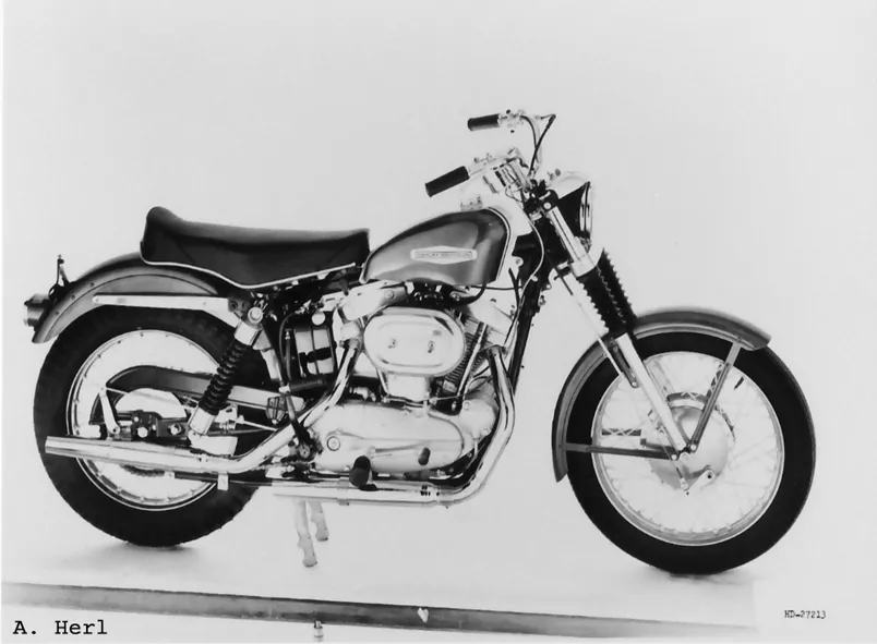 Harley Davidson XLCH Sportster mid 1960 s motorcycle photo 1 press photograph