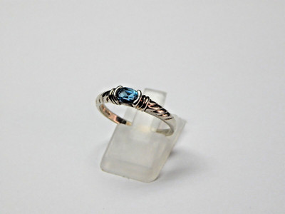 925 Sterling Silver and Blue Topaz Ring Size 9.75 Marked HAN Thailand ...
