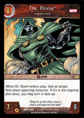 VS System: Dr. Doom, Gypsy King - Foil [Played] Marvel Legends TCG CCG Classic M