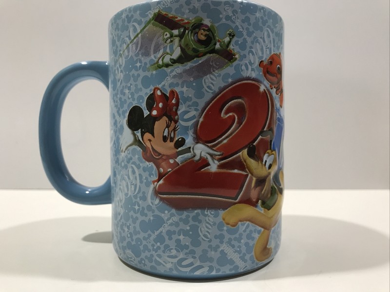 2009 DISNEY Pixar Embossed 3D Coffee/Tea Mug  Mickey Minnie Goofy Pluto Buzz