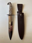 Vintage Spanish Made Hen & Rooster Large Fighting Hunting Knife & Sheath