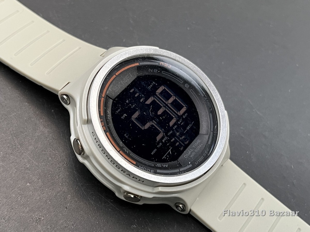 New SKMEI 1841 Dual Time Light Gray Digital 50M Water Resist 47mm