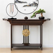 Classic Wood Console Table fr Entryway Hallway Accent Sofa Table w/ Drawer Shelf