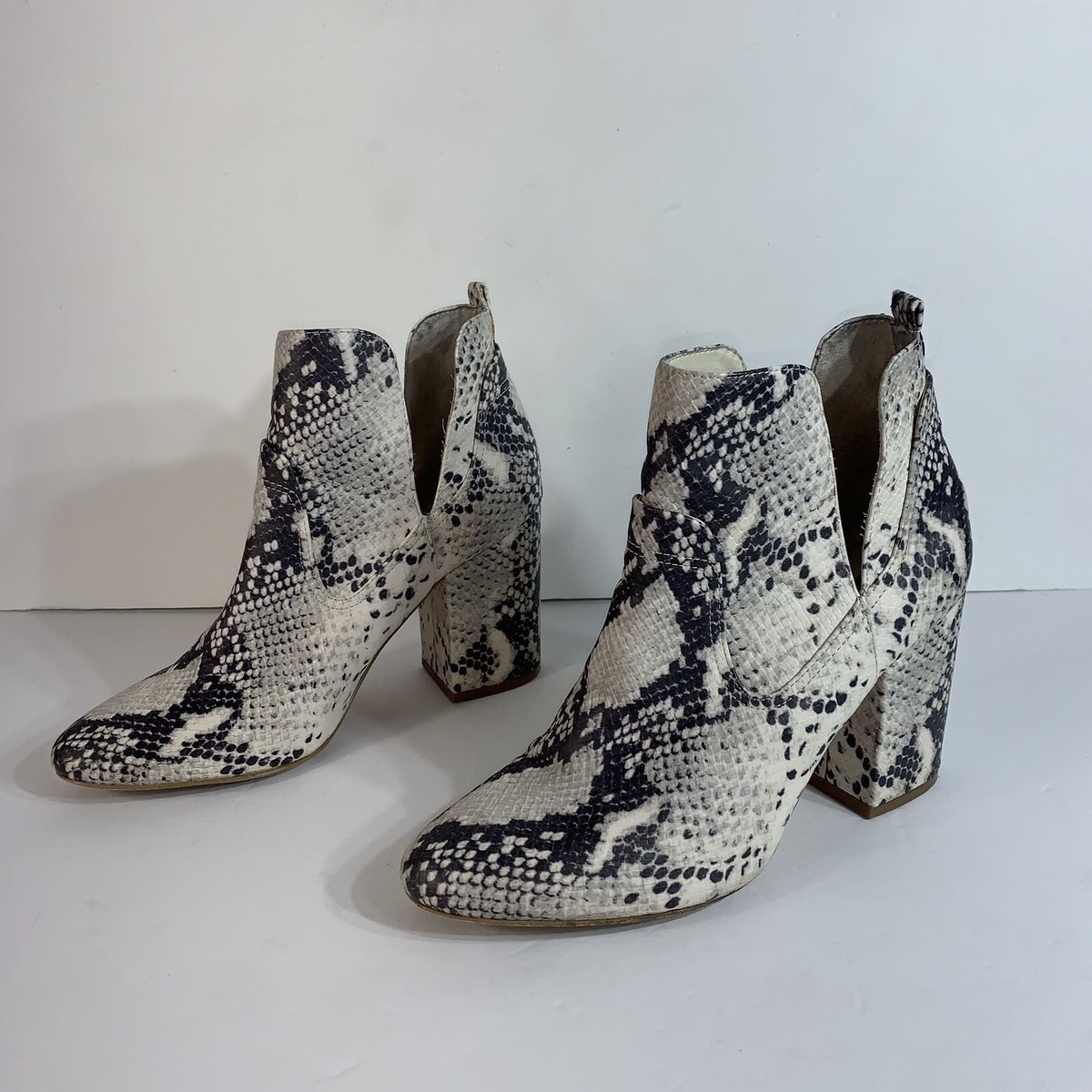 Steve Madden Boots Womens Rockstar Ankle Bootie Gray Faux